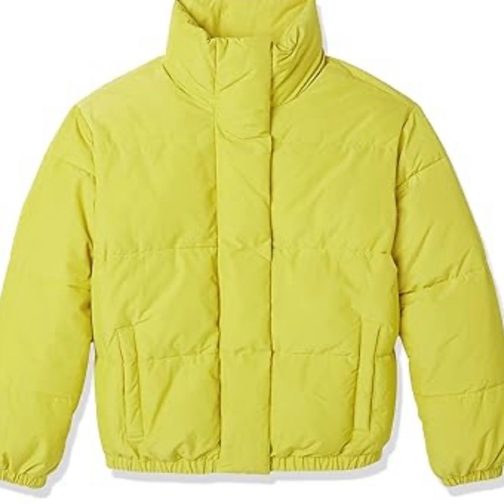 Daily Ritual Women's Bright Yellow Puffer Jacket - Picture 6 of 10